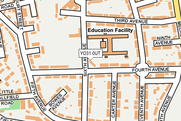 YO31 0UT map - OS OpenMap – Local (Ordnance Survey)