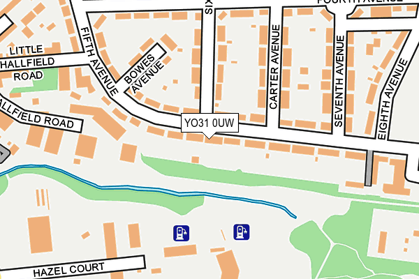 YO31 0UW map - OS OpenMap – Local (Ordnance Survey)