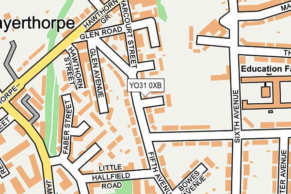 YO31 0XB map - OS OpenMap – Local (Ordnance Survey)