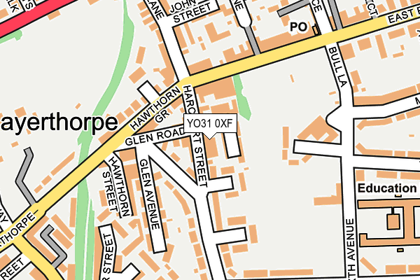 YO31 0XF map - OS OpenMap – Local (Ordnance Survey)