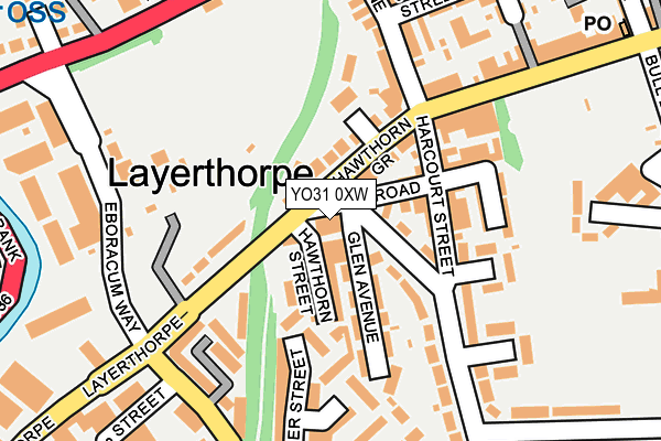 YO31 0XW map - OS OpenMap – Local (Ordnance Survey)