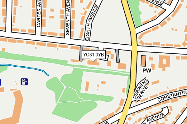 YO31 0YB map - OS OpenMap – Local (Ordnance Survey)