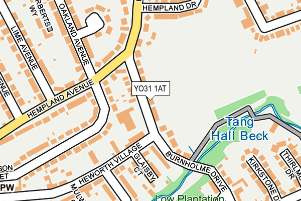 YO31 1AT map - OS OpenMap – Local (Ordnance Survey)