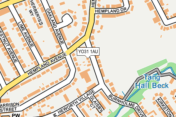 YO31 1AU map - OS OpenMap – Local (Ordnance Survey)