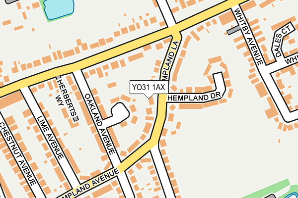 YO31 1AX map - OS OpenMap – Local (Ordnance Survey)