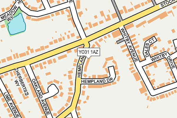 YO31 1AZ map - OS OpenMap – Local (Ordnance Survey)