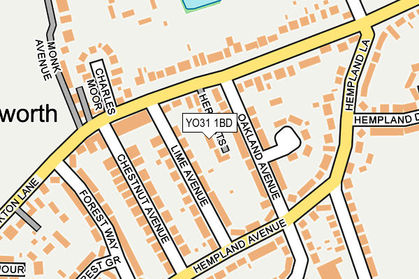 YO31 1BD map - OS OpenMap – Local (Ordnance Survey)
