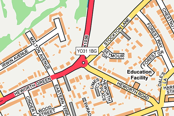 YO31 1BG map - OS OpenMap – Local (Ordnance Survey)