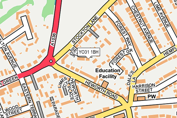 YO31 1BH map - OS OpenMap – Local (Ordnance Survey)