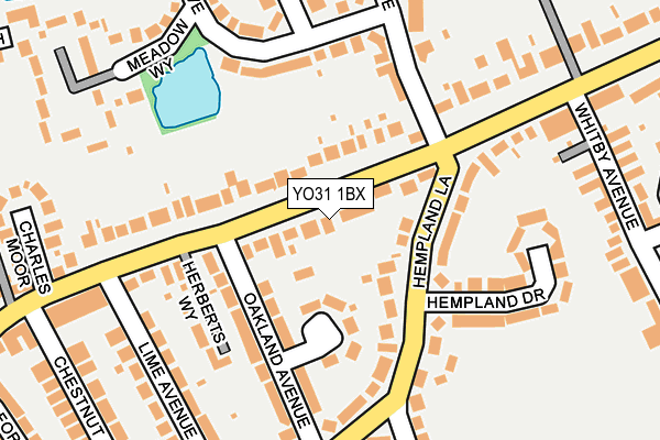 YO31 1BX map - OS OpenMap – Local (Ordnance Survey)