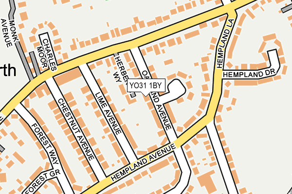 YO31 1BY map - OS OpenMap – Local (Ordnance Survey)