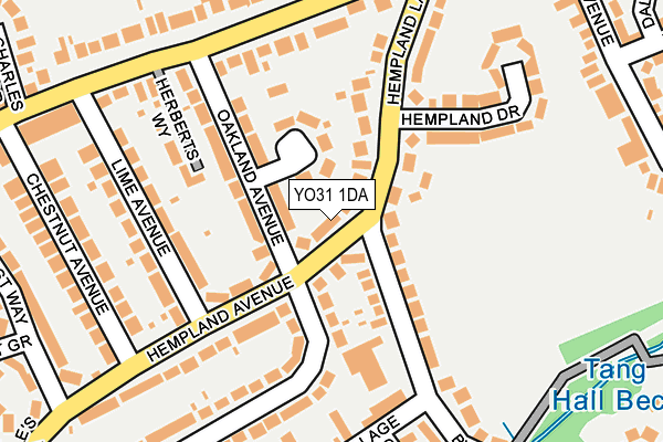 YO31 1DA map - OS OpenMap – Local (Ordnance Survey)