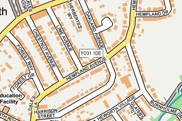 YO31 1DE map - OS OpenMap – Local (Ordnance Survey)