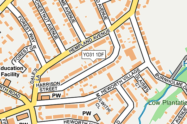 YO31 1DF map - OS OpenMap – Local (Ordnance Survey)