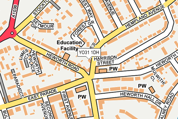 YO31 1DH map - OS OpenMap – Local (Ordnance Survey)