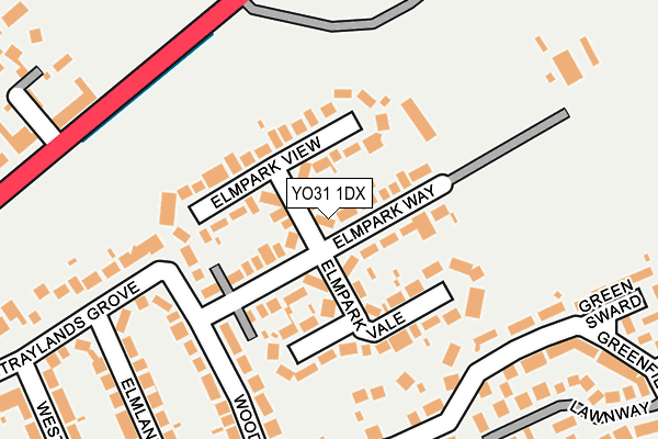 YO31 1DX map - OS OpenMap – Local (Ordnance Survey)