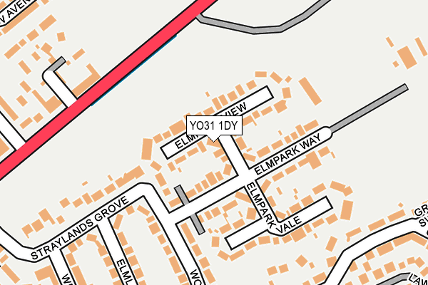 YO31 1DY map - OS OpenMap – Local (Ordnance Survey)