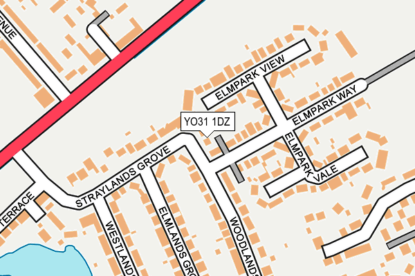 YO31 1DZ map - OS OpenMap – Local (Ordnance Survey)