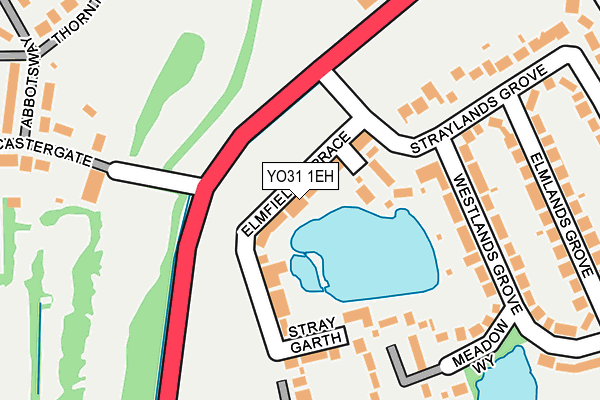 YO31 1EH map - OS OpenMap – Local (Ordnance Survey)
