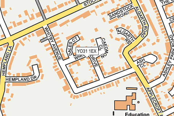 YO31 1EX map - OS OpenMap – Local (Ordnance Survey)