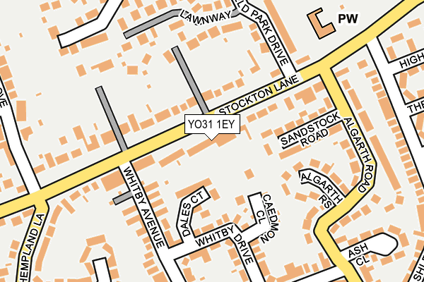 YO31 1EY map - OS OpenMap – Local (Ordnance Survey)