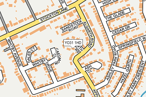 YO31 1HD map - OS OpenMap – Local (Ordnance Survey)