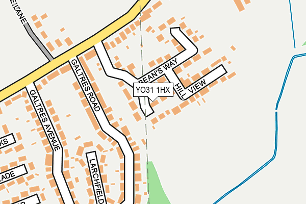 YO31 1HX map - OS OpenMap – Local (Ordnance Survey)