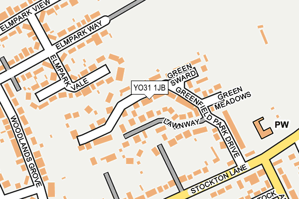 YO31 1JB map - OS OpenMap – Local (Ordnance Survey)