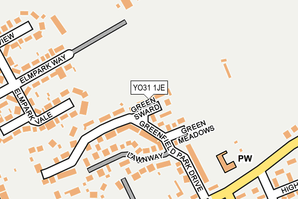 YO31 1JE map - OS OpenMap – Local (Ordnance Survey)