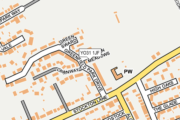 YO31 1JF map - OS OpenMap – Local (Ordnance Survey)