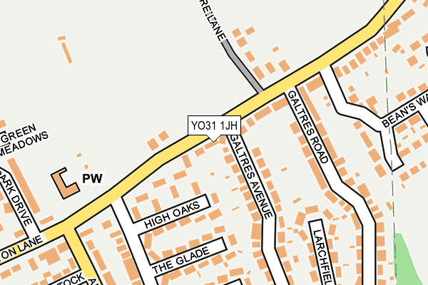 YO31 1JH map - OS OpenMap – Local (Ordnance Survey)