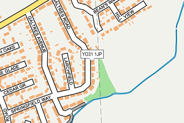 YO31 1JP map - OS OpenMap – Local (Ordnance Survey)