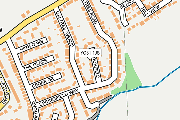 YO31 1JS map - OS OpenMap – Local (Ordnance Survey)