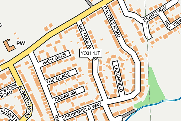 YO31 1JT map - OS OpenMap – Local (Ordnance Survey)