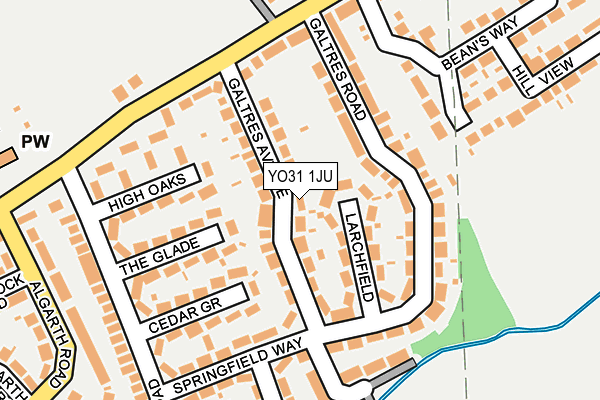 YO31 1JU map - OS OpenMap – Local (Ordnance Survey)