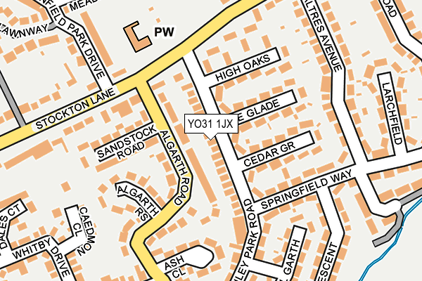 YO31 1JX map - OS OpenMap – Local (Ordnance Survey)
