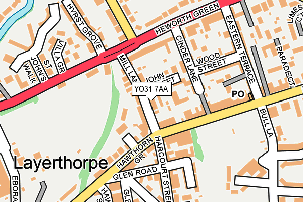 YO31 7AA map - OS OpenMap – Local (Ordnance Survey)