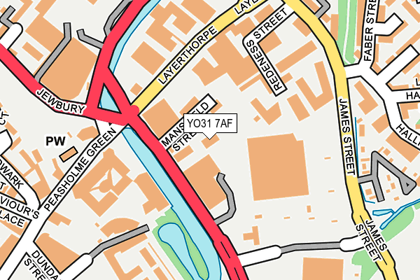 YO31 7AF map - OS OpenMap – Local (Ordnance Survey)