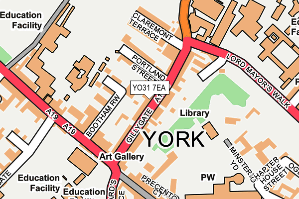 YO31 7EA map - OS OpenMap – Local (Ordnance Survey)