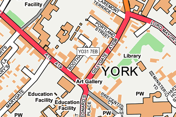 YO31 7EB map - OS OpenMap – Local (Ordnance Survey)