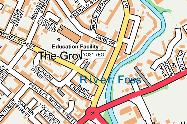 YO31 7EG map - OS OpenMap – Local (Ordnance Survey)