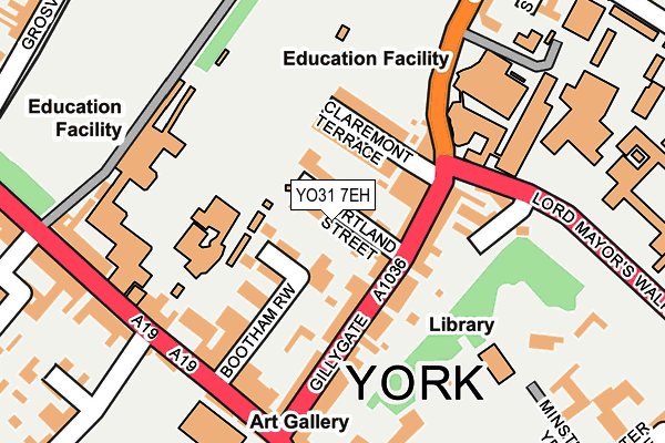 YO31 7EH map - OS OpenMap – Local (Ordnance Survey)