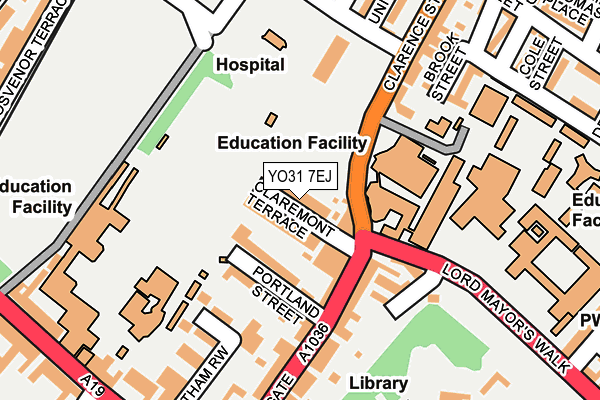 YO31 7EJ map - OS OpenMap – Local (Ordnance Survey)