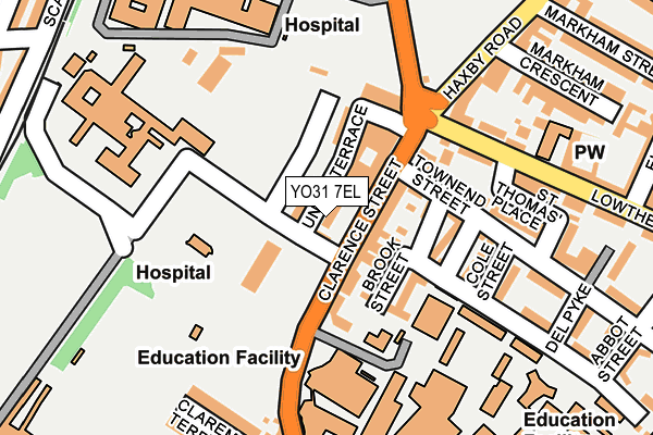 YO31 7EL map - OS OpenMap – Local (Ordnance Survey)