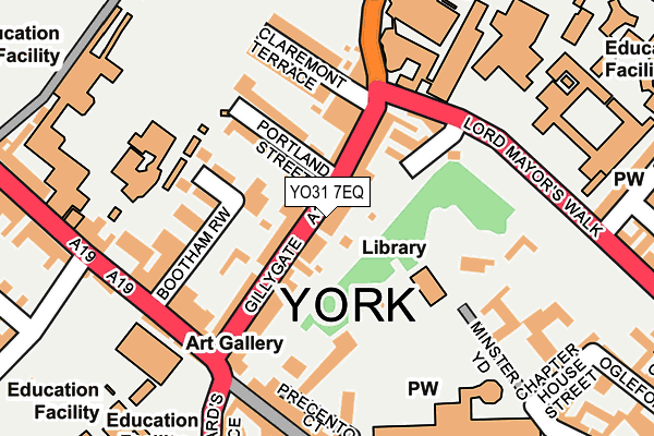 Map of VICTORIA BAR APARTMENTS (YORK) LIMITED at local scale