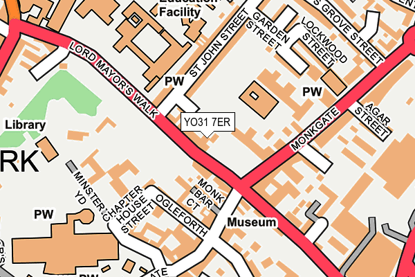YO31 7ER map - OS OpenMap – Local (Ordnance Survey)