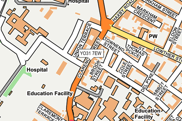 YO31 7EW map - OS OpenMap – Local (Ordnance Survey)