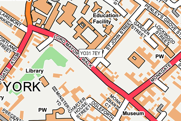 YO31 7EY map - OS OpenMap – Local (Ordnance Survey)