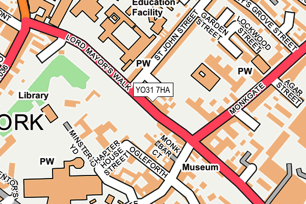 YO31 7HA map - OS OpenMap – Local (Ordnance Survey)