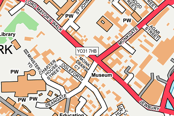 YO31 7HB map - OS OpenMap – Local (Ordnance Survey)